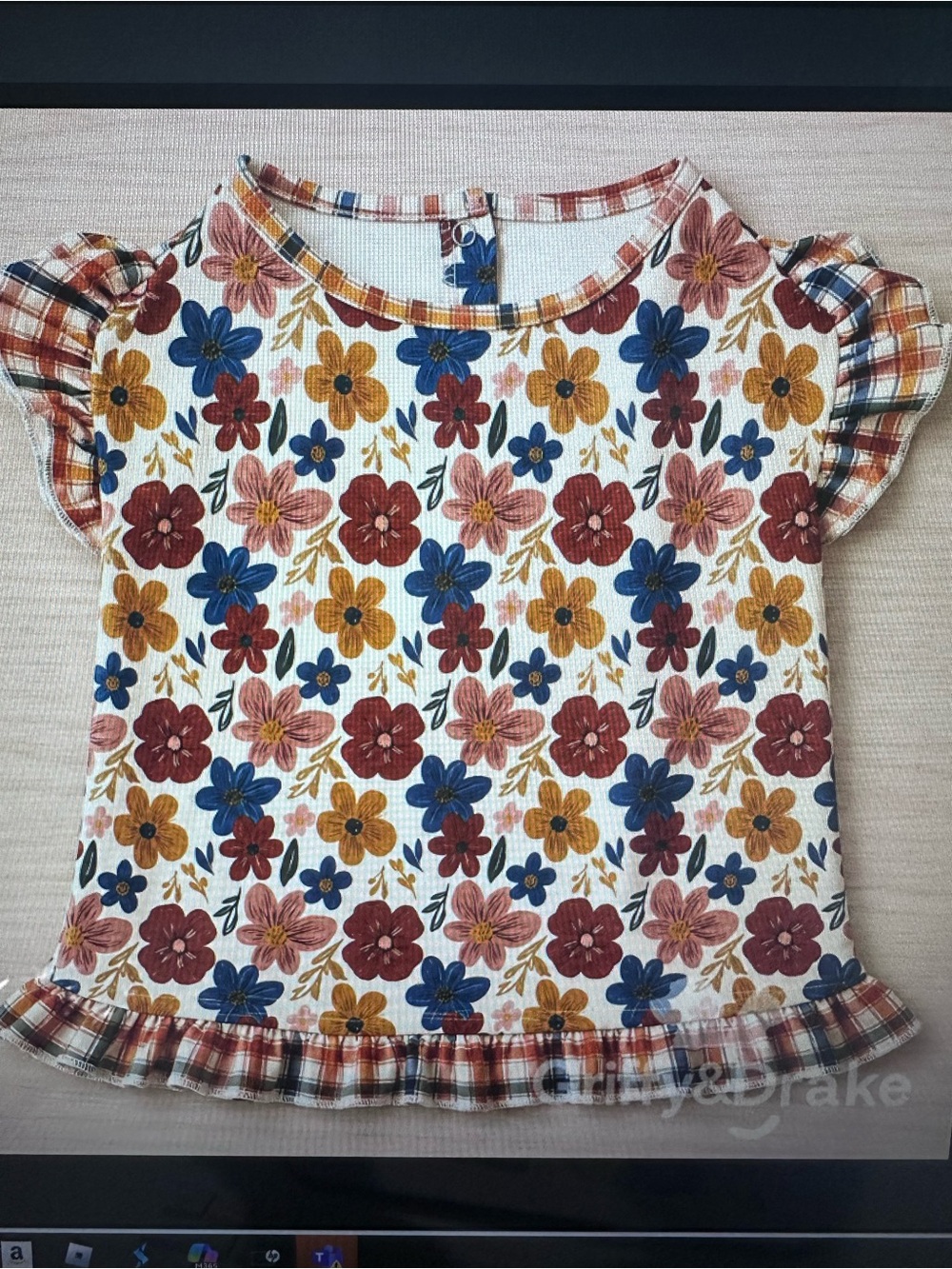 Fall Blooms Ruffle Shirt Floral Dog shirt - Multi-Color